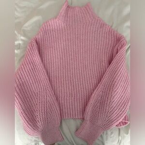 Pink Turtleneck Sweater